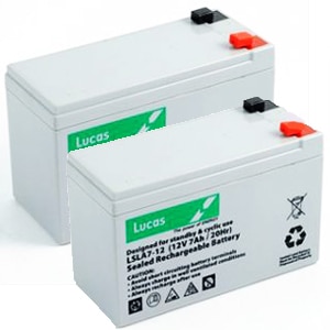 Pair of Lucas 12v 7ah batteries