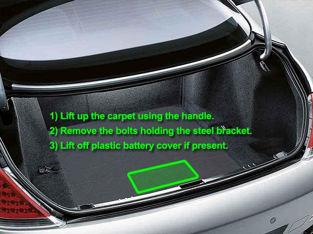 Where is the battery in a bmw 650i #5